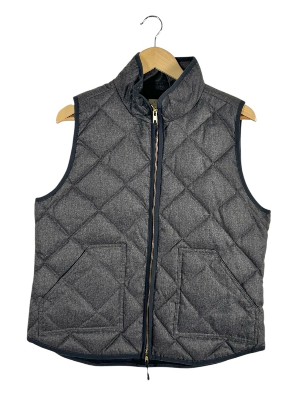 J.Crew Gray Quilted Vest Size‎ Large